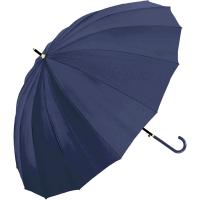 ☆ NAVY 傘 レディース ジャンプ 通販 メンズ 55cm グラスファイバー 16本骨 長傘 雨傘 多骨傘 雨具 丈夫 natural basic ナチュラルベー | BACKYARD FAMILY 雑貨タウン