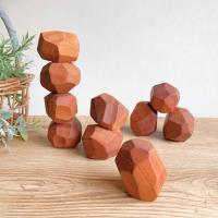 おとなもムキになる積み木 無垢 つみきの石 5個set 木のおもちゃ 知育玩具 日本製 Designers Block Wood &amp; Leather Goods LIFE | おもちゃとベビー雑貨 Lulumina