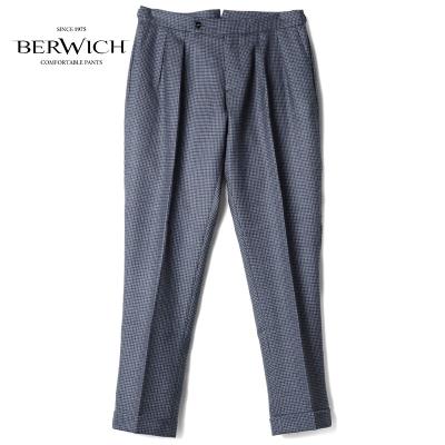 ❣️半額❣️BERWICH ARDBEG ウール ガンクラブチェックスラックス BERWICH（ベルウィッチ） ガンクラブチェック柄ウールライトツイード