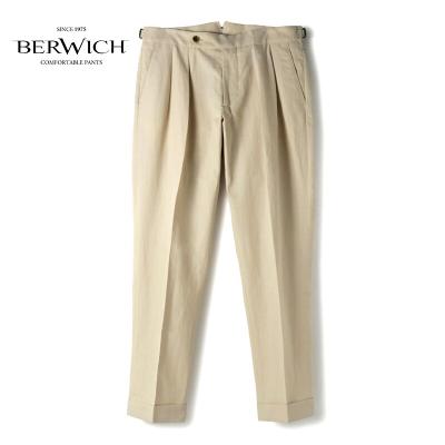 BERWICH ベルウィッチ リネンコットン パンツ ベージュ BERWICH（ベルウィッチ）SCOTCHスコッチ コットンリネンソリッド2イン