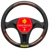 MOMO モモ BRIAR ブライアー ハンドルカバー ステアリングカバー ITALY イタリア ミラノ Sサイズ ブラック／ブラウンウッド | LUXSPEI