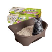 デオトイレ 猫用 トイレ 子猫~5kgの成猫用 本体セット ツートンブラウン おしっこ ペット用品 ユニチャーム | M-ChoicePlaza
