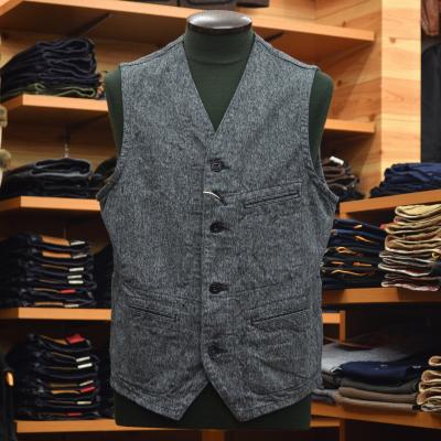 シュガーケーン　ベスト 9oz.コットンブラックコバートワークベスト　38 ジレ シュガーケーン SUGARCANE [SC12795]9oz. ブラックコバート