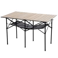 アイリスオーヤマ アウトドアテーブル ロールテーブル ウッドグレイン 幅70 折りたたみ式 テーブル 軽量 コンパクト収納 アウトドア キャンプ 高さ | マーガレット