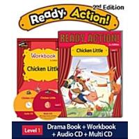 Ready Action Level 1 : Chicken Little (Student Book with CDs + Workbook  2nd Edition) | 心のオアシス