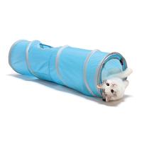 猫壱 猫用おもちゃ キャットトンネルスパイラル ブルー ロング | Mago8go8