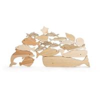 オークヴィレッジ 海のいきものつみき 飛騨高山の職人が国産木材で造るおもちゃ 積み木 セット 知育 日本製 | Mago8go8