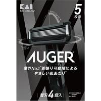 AUGER 5枚刃 替刃4個入 (貝印(Kai Corporation) AUGER (オーガー) 髭剃り 替刃交換式 男性 メンズ) | Mago8go8