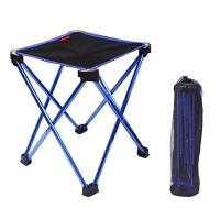 アウトドアチェア折りたたみ椅子コンパクト イス 持ち運び キャンプ用軽量 収納バッグ付き 折りたたみチェア レジャー 背もたれなし (ブルー) | Mago8go8