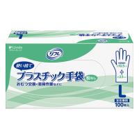 感染予防対策品 リフレ プラスチック手袋 粉なし （Lサイズ） １００枚 | リブドゥ ダイレクトショップ まごころサポート
