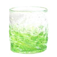 ロックグラス 琉球 ガラス グラス ほたる石 蛍入り (ホタル珊瑚グラス) 緑 | maichanshop