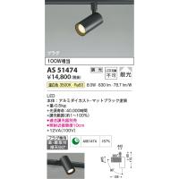 コイズミ照明　AS51474　スポットライト 調光 調光器別売 LED一体型 温白色 散光 プラグタイプ マットブラック | まいどDIY