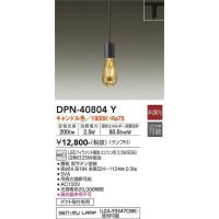 大光電機(DAIKO)　DPN-40804Y　ペンダント LED 非調光 キャンドル色 ランプ付 プラグ ダクト取付専用 黒 | まいどDIY