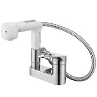 水栓金具 三栄水栓　K37100-W　シングルスプレー混合栓(洗髪用) | まいどDIY