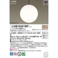 パナソニック　LGB19341BF　ペンダント ランプ同梱 LED(電球色) 吹き抜け用 吊下型 半埋込タイプ モディファイ ブラック | まいどDIY