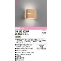 オーデリック　OB255307WR(ランプ別梱)　ブラケットライト 非調光 LEDランプ 温白色 ナチュラル | まいどDIY