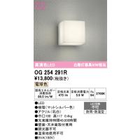 オーデリック　OG254291R　エクステリア ポーチライト LED一体型 電球色 防雨・防湿型 マットシルバー | まいどDIY