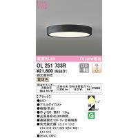 オーデリック　OL251733R　シーリングライト 調光 調光器別売 LED一体型 電球色 ブラック | まいどDIY