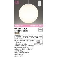 オーデリック　OP034119LR(ランプ別梱)　ペンダントライト 非調光 LEDランプ 電球色 フレンジタイプ | まいどDIY