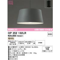 オーデリック　OP252132LR　ペンダントライト 非調光 LEDランプ 電球色 フレンジタイプ チャコールグレー | まいどDIY