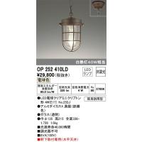 オーデリック　OP252410LD(ランプ別梱)　ペンダントライト 非調光 LEDランプ 電球色 簡易防雨型 鉄錆色 | まいどDIY