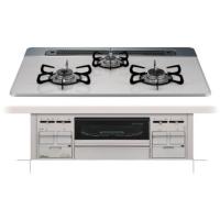 パロマ ビルトインコンロ [PD-509WS-60CV 都市ガス用] repla(リプラ) 3口 幅60cm 水なし両面焼グリル 取り出しフォーク付属 ティアラシルバー PMAC | まいどDIY