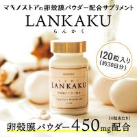 卵殻膜 サプリ LANKAKU 120粒入り(30日分) エラスチン コラーゲン ヒアルロン酸 グルコサミン コンドロイチン | マキノヤフー店