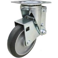 SHSKY-S125NRBDS-30　ユーエイ　クッションキャスター　１２５径　自在車　ストッパー付　ゴム車輪　SHSKYS125NRBDS30　JAN：4580322261007 | オレンジMAX