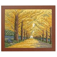 オリムパス オノエ・メグミ 刺しゅうキットシリーズ 木々の彩り 黄金色の散歩道・7493 | 眞屋