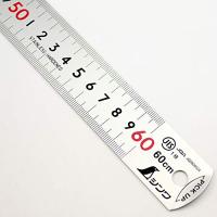 シンワ測定(Shinwa Sokutei) ピックアップ スケール シルバー cm表示 上下段 1mmピッチ 60cm JIS1級 赤数字入 1 | 眞屋