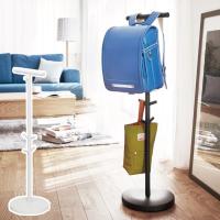 ランドセルラック スリム おしゃれ 二人用 ポールハンガー ハンガーラック 北欧 山崎実業 リビング 子供 スチール ランドセルスタンド スマート | ママチー