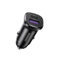 UGREEN USB C カーチャージャー 2ポート ミニ小型【PD30W+SCP22.5W 急速充電】 シガーソケット PD3.0/QC4.0