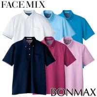 ポロシャツ 制服 ユニフォーム FACEMIX フェイスミックス 吸水速乾メンズポロシャツ（花柄） FB5024M、FB5025M 飲食店 メンズ 居酒屋 ラーメン屋 そば屋 うどん | 作業服 安全靴 安全帯のまもる君