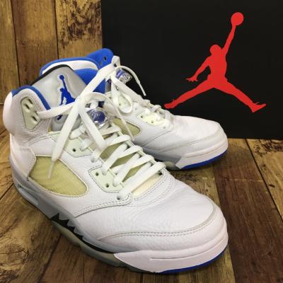 Air Jordanエアジョーダン5レトロ26.5cmステルス2.0白ブルー青 ナイキAir Jordanエアジョーダン5レトロ26.5cmステルス2.0白 青 - メルカリ