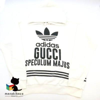 アディダス×グッチ　パーカー　白 激レア☆入手困難☆匿名配送☆アディダス×グッチ☆パーカー☆白
