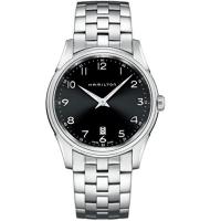 腕時計 ハミルトン メンズ H38511133 Hamilton Men's H38511133 Jazzmaster Slim Black Dial Watch | マニアックス Yahoo!店