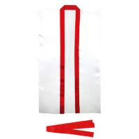 サテンロングハッピ Sサイズ 白/赤襟 ハチマキ付 子供用衣装 イベント用品 アーテック | まんてんライフ