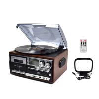 WINTECH マルチオーディオプレーヤー ブラウン レコード・カセット・AM・FM・CD・SD・USB・AUX KRP-308MS | 満天堂