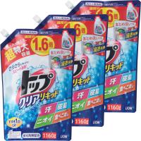 まとめ買い 大容量トップ クリアリキッド 蛍光剤無配合 洗濯洗剤 液体 詰め替え 超特大1160ｇ×3個セット | 満天堂