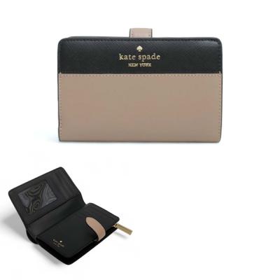 kate spade NEW YORK レディース二つ折り財布（色：ベージュ系