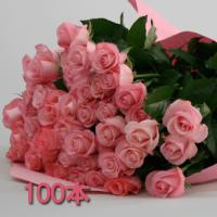 バラの花束/パステルピンクのバラ100本の花束/送料無料/予約 ギフト 