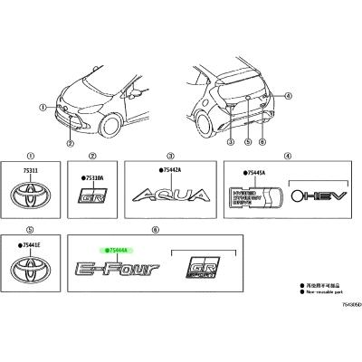 トヨタ 部品 75444のおすすめ人気商品一覧 通販 - Yahoo!ショッピング