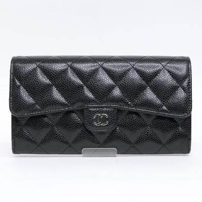 CHANEL（シャネル） キャビアスキン マトラッセ フラップ ロング 