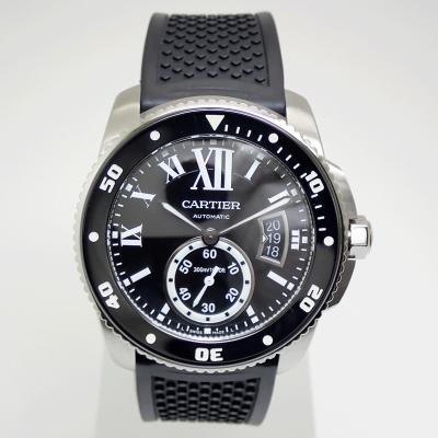 CARTIER 自動巻き腕時計 ブラック Calibre de Cartier W7100056 Black Dial