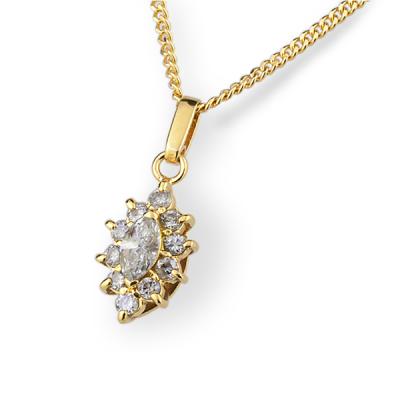 マーキスカット ダイヤモンド（ネックレス、ペンダント）｜レディース  