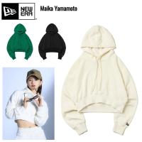 ニューエラ レディース パーカー 山本舞香 裏毛 スウェット ショート丈 プルオーバーフーディー NEW ERA Maika Yamamoto Mk コラボ セットアップ 刺繍ロゴ | masa surf and snow