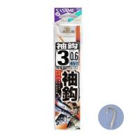 ささめ針 袖鈎 ＡＡ４０１ 針３号−ハリス０．６号 金【ゆうパケット】 | 釣具のマスタック