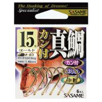 ささめ針 カン付真鯛 ＲＭ−０３ １２号 ９本入 金【ゆうパケット】 | 釣具のマスタック