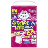 (送料無料)(まとめ買い・ケース販売)大人用紙おむつ アテント 昼1枚安心パンツ 長時間快適プラス Lサイズ 女性用 5回吸収（14枚入）（3個セット）/ 大王製紙 | 街の雑貨屋さん Yahoo!店