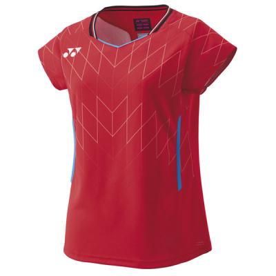 YONEX 日本代表 Vネックシャツ 赤 ヨネックス バドミントン ゲームシャツ（色：レッド系）のおすすめ人気